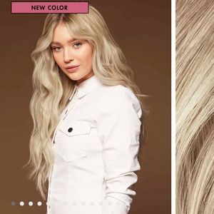 20” blonde halo extensions color beige